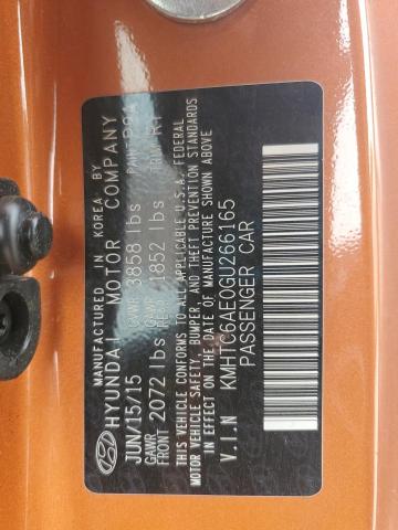 KMHTC6AE0GU266165 - 2016 HYUNDAI VELOSTER TURBO Narıncı foto 12