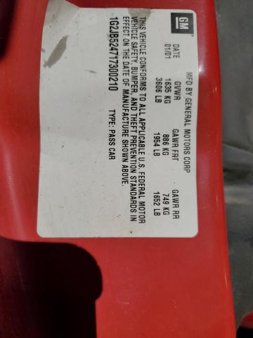 1G2JB524717300210 - 2001 PONTIAC SUNFIRE SE RED photo 12