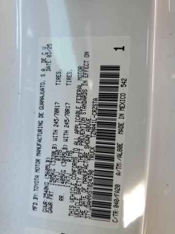 3TYJDAHNXST024390 - 2025 TOYOTA TACOMA XTRACAB WHITE photo 13