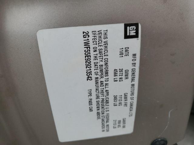 2G1WF55E929213542 - 2002 CHEVROLET IMPALA Braun Foto 13