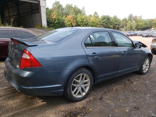 3FAHP0HA5BR282849 - 2011 FORD FUSION SE BLUE photo 3