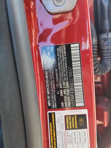 55SWF4JBXJU278857 - 2018 MERCEDES-BENZ C 300 أحمر صورة 12