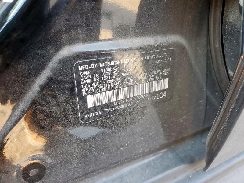 ML32FUFJXPHF06550 - 2023 MITSUBISHI MIRAGE G4 ES BLACK photo 12