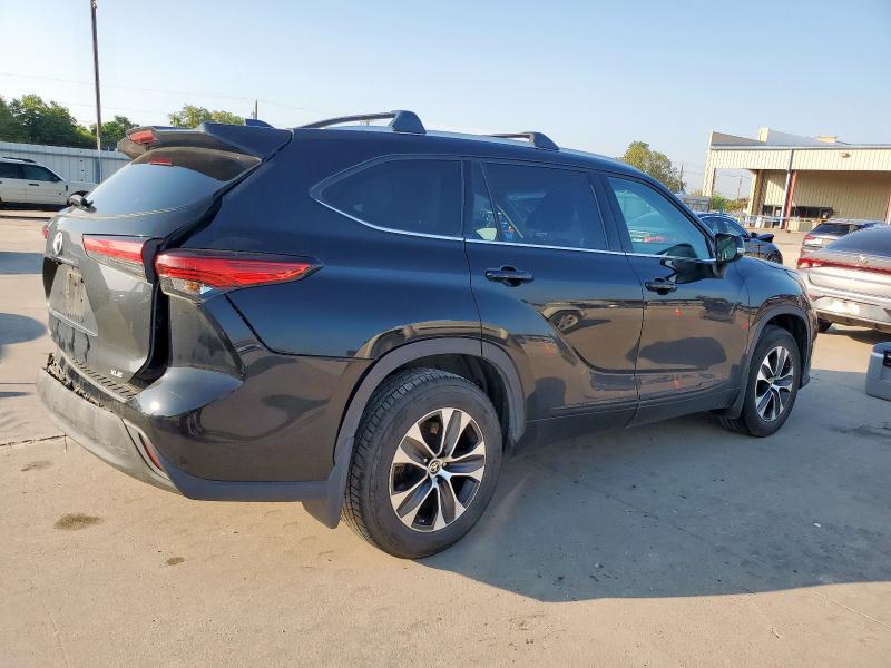 5TDGZRAH6NS539434 - 2022 TOYOTA HIGHLANDER XLE შავი ფოტო 3