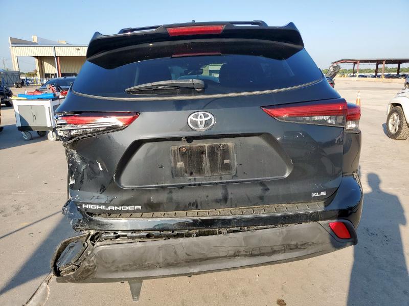 5TDGZRAH6NS539434 - 2022 TOYOTA HIGHLANDER XLE შავი ფოტო 6