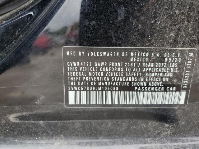 3VWC57BU9LM105089 - 2020 VOLKSWAGEN JETTA S 黑色 照片 12