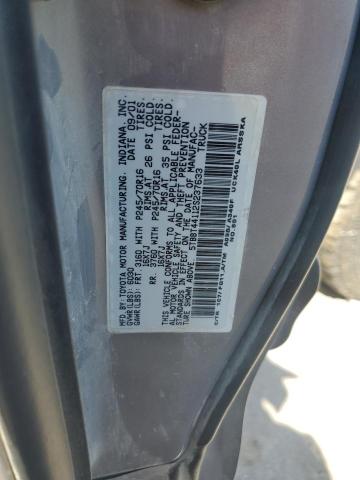 5TBBT44112S237633 - 2002 TOYOTA TUNDRA ACCESS CAB ვერცხლისფერი ფოტო 12