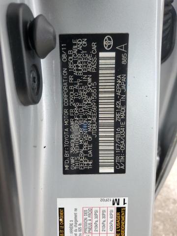 JTDBU4EE6B9155515 - 2011 TOYOTA COROLLA BASE Արծաթագույն լուսանկար 12