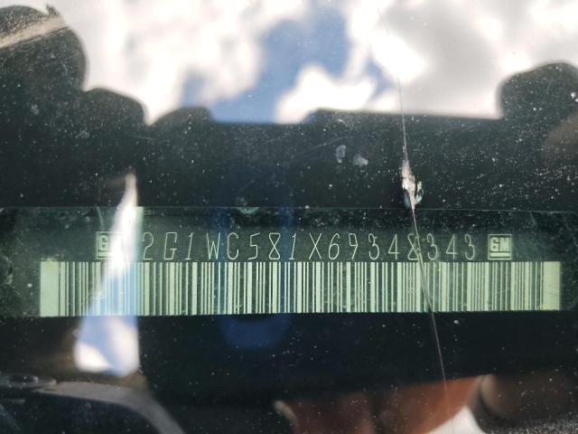 2G1WC581X69348343 - 2006 CHEVROLET IMPALA LT Siyah fotoğraf 12