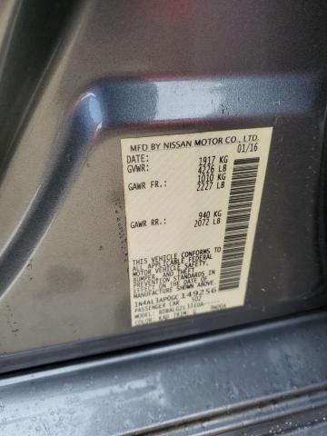 1N4AL3AP0GC149256 - 2016 NISSAN ALTIMA 2.5 GRAY photo 12