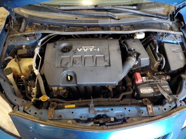 1NXBU4EE1AZ289677 - 2010 TOYOTA COROLLA BASE BLUE photo 11