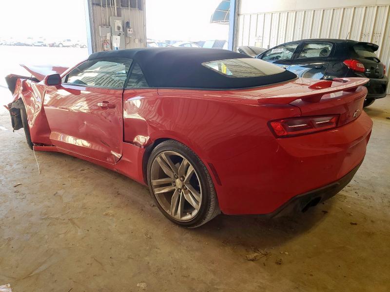 1G1FB3DS0H0125859 - 2017 CHEVROLET CAMARO LT RED photo 2