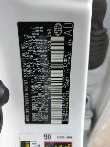 2T1BURHE9EC048711 - 2014 TOYOTA COROLLA L WHITE photo 13