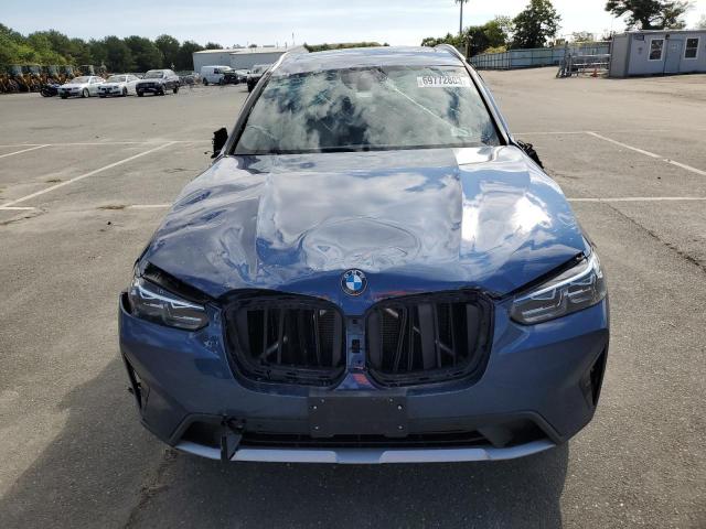 5UX53DP08N9N22662 - 2022 BMW X3 XDRIVE30I BLUE photo 5