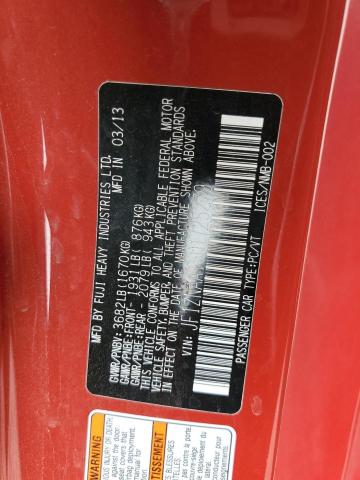 JF1ZNAA15D1725279 - 2013 TOYOTA SCION FR-S RED photo 12