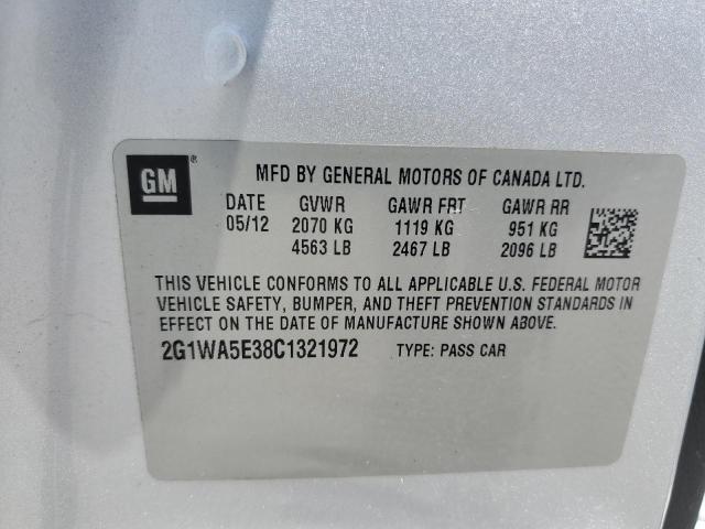2G1WA5E38C1321972 - 2012 CHEVROLET IMPALA LS SILVER photo 13
