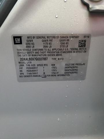 2GNALBEK7G6337887 - 2016 CHEVROLET EQUINOX LS SILVER photo 12
