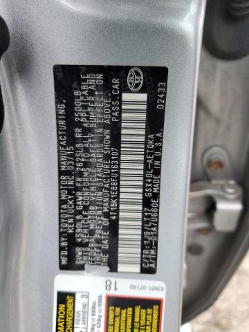 4T1BK1EB8FU163107 - 2015 TOYOTA AVALON XLE ვერცხლისფერი ფოტო 12