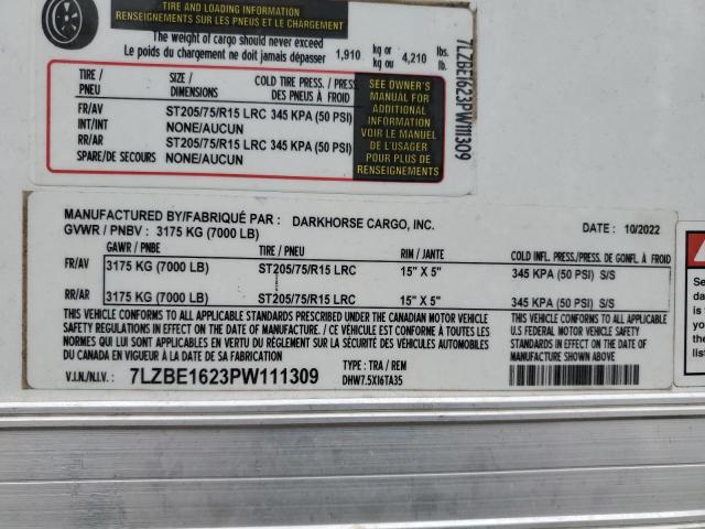 7LZBE1623PW111309 - 2023 DARK TRAILER GRAY photo 10