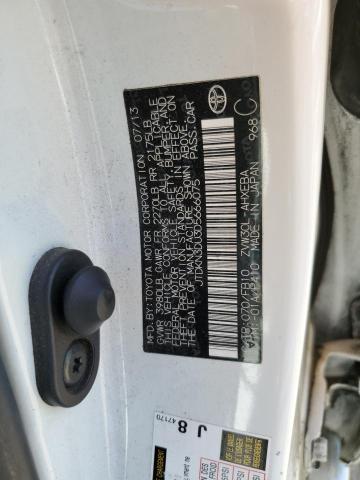 JTDKN3DU3D5666075 - 2013 TOYOTA PRIUS 白色 照片 12