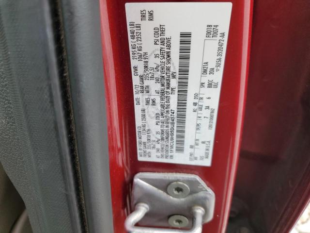 1FMCU9H95DUB45747 - 2013 FORD ESCAPE SEL MAROON photo 13