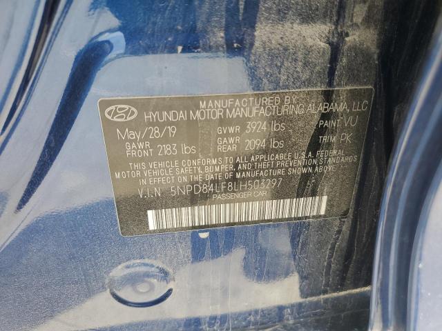 5NPD84LF8LH503297 - 2020 HYUNDAI ELANTRA SEL BLUE photo 13