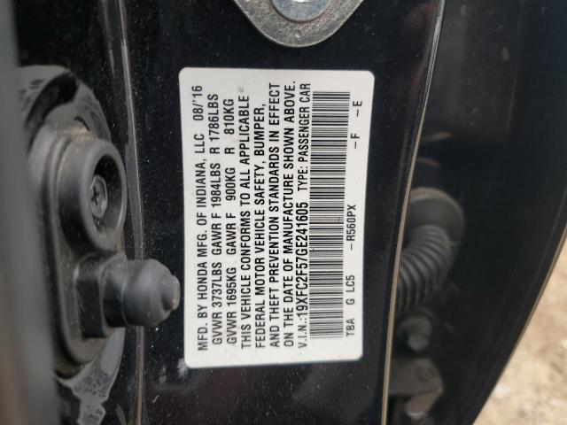 19XFC2F57GE241605 - 2016 HONDA CIVIC LX 黑色 照片 13