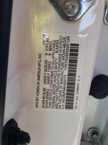 19UUB2F64KA003713 - 2019 ACURA TLX TECHNOLOGY وردي صورة 13