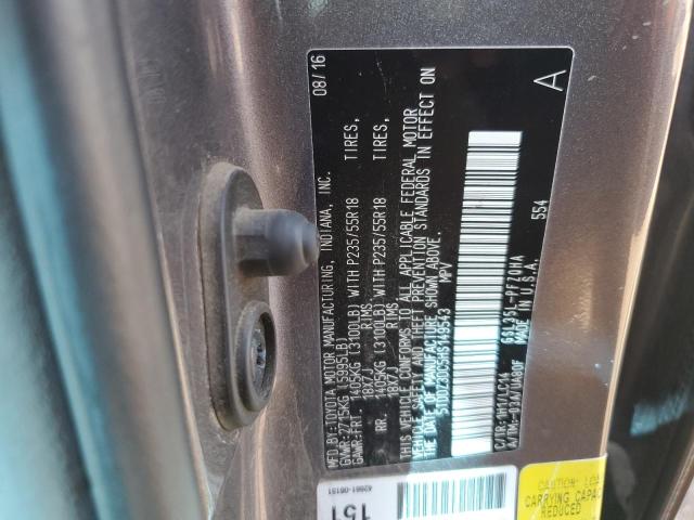 5TDDZ3DC5HS149543 - 2017 TOYOTA SIENNA XLE ნაცრისფერი ფოტო 13