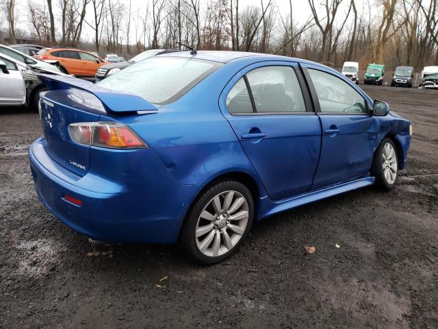 JA32U8FWXAU025634 - 2010 MITSUBISHI LANCER GTS BLUE photo 3