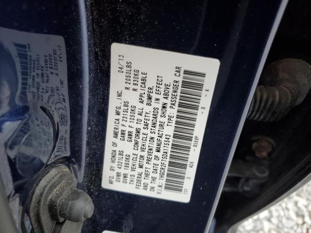 1HGCR2F75DA175543 - 2013 HONDA ACCORD EX ლურჯი ფოტო 12