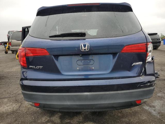 5FNYF6H86HB018708 - 2017 HONDA PILOT EXL BLUE photo 6
