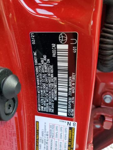 NMTKHMBX2MR123500 - 2021 TOYOTA C-HR XLE RED photo 12