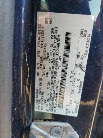 5LMCJ1A91FUJ31719 - 2015 LINCOLN MKC BLUE photo 12