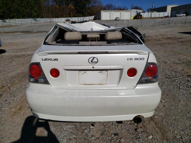 JTHBD192730076437 - 2003 LEXUS IS 300 WHITE photo 6