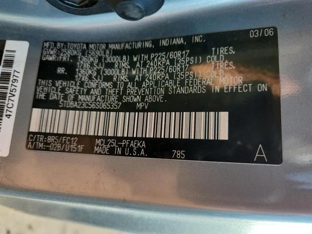 5TDBA23C56S065357 - 2006 TOYOTA SIENNA LE BLUE photo 13