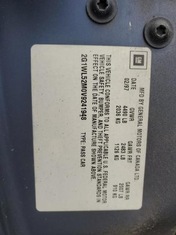 2G1WL52M0V9241948 - 1997 CHEVROLET LUMINA BASE BLUE photo 12