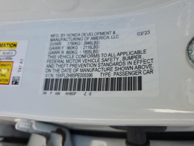 19XFL2H85PE009396 - 2023 HONDA CIVIC SPORT WHITE photo 13