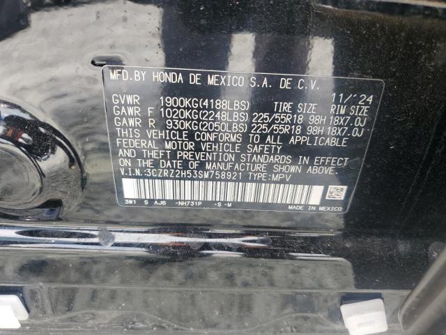 3CZRZ2H53SM758921 - 2025 HONDA HR-V SPORT BLACK photo 13