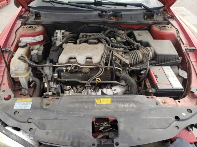 1G2NF52E41M667307 - 2001 PONTIAC GRAND AM SE1 RED photo 11