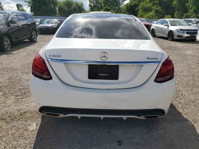 55SWF4KB3GU123543 - 2016 MERCEDES-BENZ C 300 4MATIC WHITE photo 6