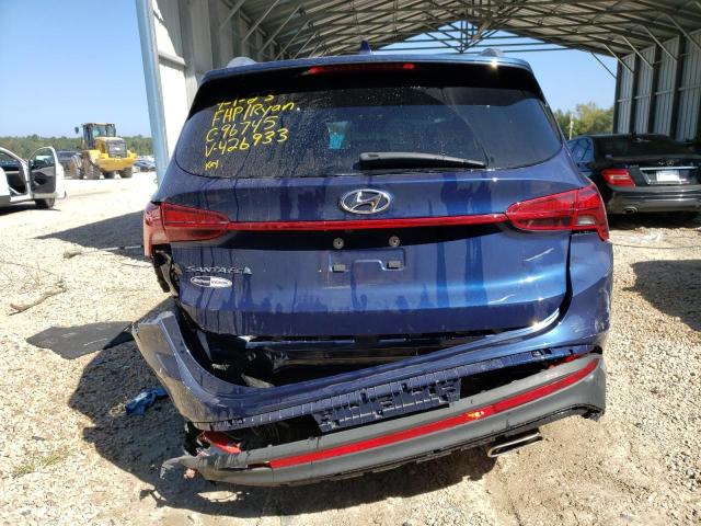 5NMS64AJ2NH426933 - 2022 HYUNDAI SANTA FE SEL BLUE photo 6