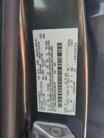 1FMCU0GD6JUC26737 - 2018 FORD ESCAPE SE Grafitowy zdjęcie 12