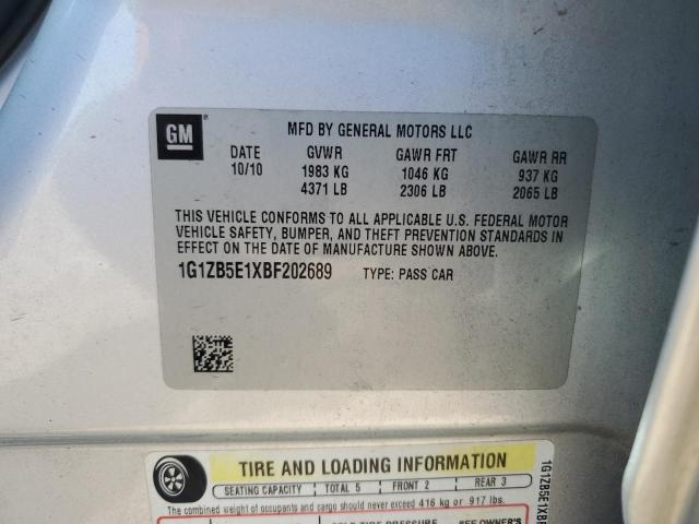 1G1ZB5E1XBF202689 - 2011 CHEVROLET MALIBU LS SILVER photo 13