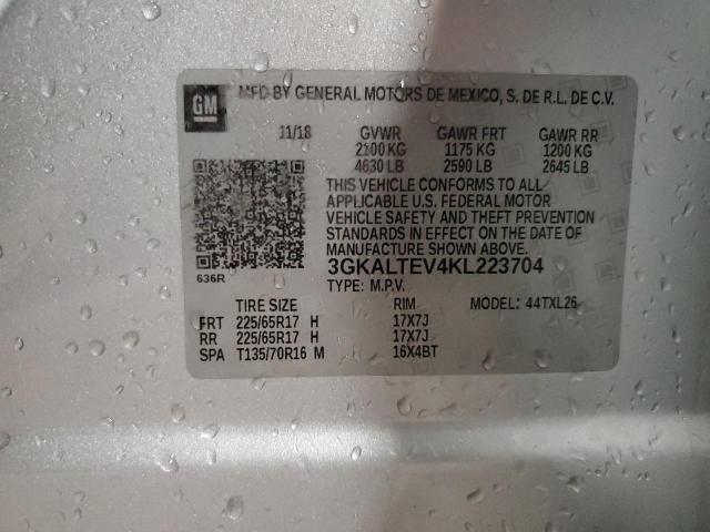 3GKALTEV4KL223704 - 2019 GMC TERRAIN SLE SILVER photo 14