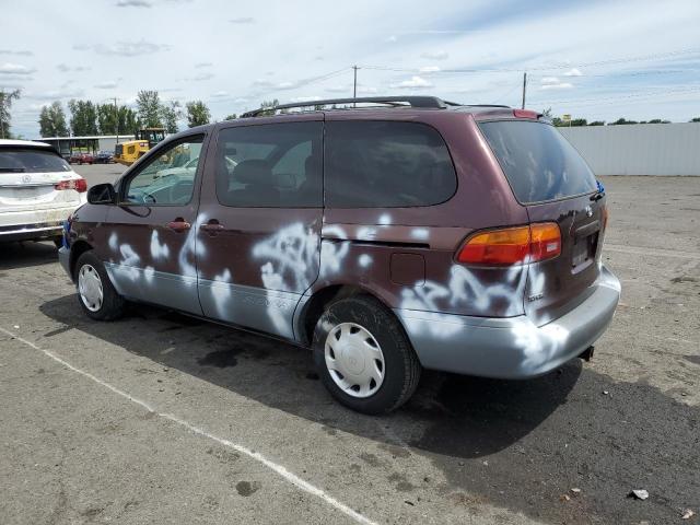 4T3ZF13CXXU129046 - 1999 TOYOTA SIENNA LE MAROON photo 2