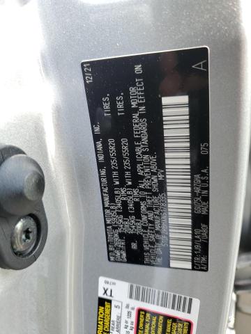 5TDFZRBHXNS178395 - 2022 TOYOTA HIGHLANDER PLATINUM SILVER photo 13