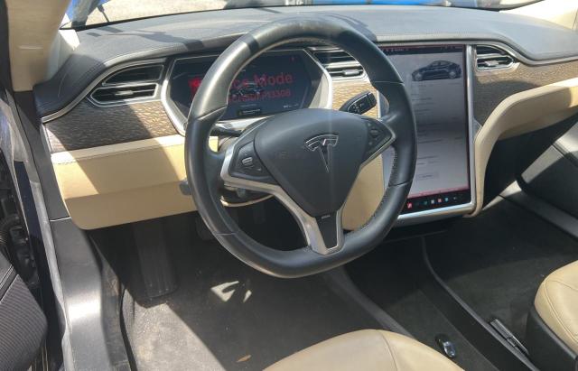 5YJSA1CN5DFP13308 - 2013 TESLA MODEL S Niebieski zdjęcie 9