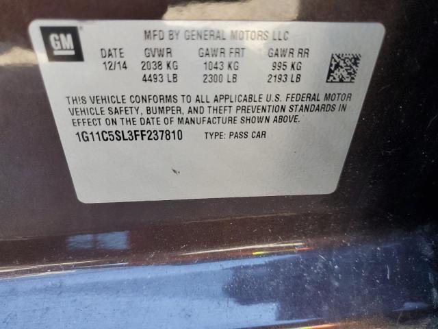 1G11C5SL3FF237810 - 2015 CHEVROLET MALIBU 1LT 栗色 照片 12