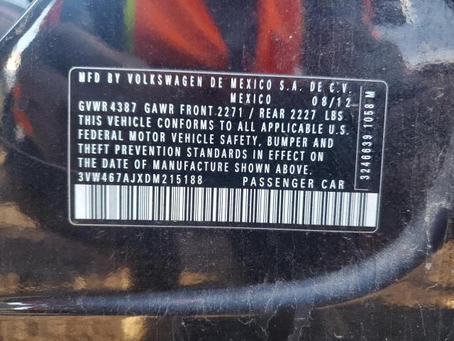 3VW467AJXDM215188 - 2013 VOLKSWAGEN JETTA GLI BLACK photo 12